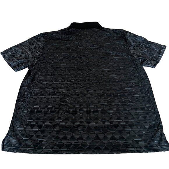 PGA Tour Men's XXL Short Sleeve Blue Gray Black Geometric Polo EUC - Picture 3 of 4
